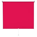 Verdunkelungsrollo Springrollo Mittelzugrollo 13 Farben klemmfix Rollo ohne Bohren Breite 62-202 cm Höhe 180 cm Fenster Vorhang blickdicht verdunkelnd klemmbar Klemmträger (72 x 180 cm / Rot)