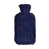 Fleece-Wärmflaschen, 2 Liter, Verschiedene Designs, leicht Abnehmbarer Bezug, weicher und Kunstbezug Handwärmer Plüschtiere (E, One Size)