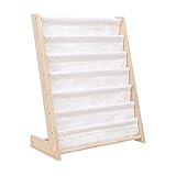 ZAJ Regal Bücherregal für Kinder mit tiefen Ärmeln Kinder Sling Book Rack Shelf Organizer Modernes einfaches Bücherregal aus massivem Holz für Kinderzimmer Spielzimmer Standregal Bookshelf