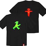 Tshirt Ampelmännchen schwarz - DDR Produkte - für Ostalgiker