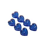 eexuujkl Packung mit 10 Kuchenkerzen, mehrfarbig, Herzform, Partydekoration, Teelicht, rauchfreie Teelichter, Geburtstagskerzen, gelb, Blau