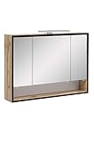 Schildmeyer Spiegelschrank Max 141880, eiche landhaus Dekor, 80,0 x 16,0 x 65,6 cm