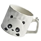 KICHOUSE Bärenbecher Kaffeebecher Aus Glas Vintage-Kaffeebecher Aus Glas Espressotassen Aus Glas Latte-Becher Keramikbecher Eiskaffeetasse Haushaltswasserbecher Kreativer