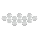 Hexagon Acryl Spiegel DIY Wandaufkleber 3D Stereo Home Decor mit Klebstoff Uoq642