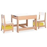 FAMIROSA Kindertisch mit 2 Stühlen MDF