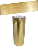 Bordüre für Tapeten, selbstklebend, Bordüre für Küche, Bad, Decke, Wohnzimmer, Schlafzimmer, Wanddekoration, gebürstetes Gold, 10 cm x 500 cm