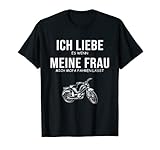 Herren Meine Frau & Mein Mofa Cooles Moped Besitzer Mokick T-Shirt