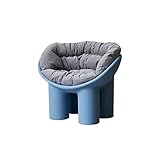 GRFIT Chaiselongen Single Leisure Balcony Sofa Einfacher Hocker mit Kissen Abnehmbarer und waschbarer Single Sofa Chair Adult Multi-Color Sofa Chair fauler Bodenstuhl (Color : Blauw)