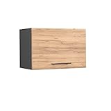 Vicco Küchenschrank Küchenmöbel Küchenzeile Fame-Line modern Küche Einbauküche Blende Unterschrank Hochschrank Hängeschrank (Anthrazit-Goldkraft, Hängeschrank 60 cm (flach))