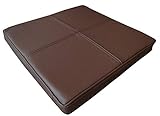 Quattro Meble Braun Echtleder Sitzkissen Lederkissen Sitzpolster fur Sessel Stuhle Echt Leder Kissen Sitzauflage Auflage Model 4El (50 x 40 cm)