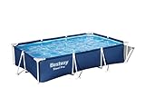 Bestway Steel Pro Frame Pool ohne Pumpe 300 x 201 x 66 cm, dunkelblau, eckig
