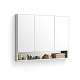 haozai 3D-Spiegelschrank Badschrank Hängeschrank Spiegel Wandschrank Badmöbe 1000mmx750mmx130mm Badezimmer-spiegelschrank, Spiegelschrank Fürs Bad, Wandschrank 1