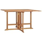 ZEYUAN Garten-Esstisch Klappbar, Tisch Balkon, Gartentisch, Balkontisch, Klapptisch, Garden Table, Küchentisch, Terrassentisch, 110x110x75 cm Massivholz Teak