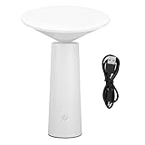 Algado LED-Tischlampe, USB-Aufladung, Touch-Lampe, Nachtlicht, 3 Beleuchtungsmodi, Verstellbare Augenschutzlampe mit Akku für Zuhause, Zimmer(Weiß)