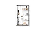 LIFA LIVING Rechteckiges Wandregal aus Holz und schwarzem Metall, Wandregal im Industrie Design, Küchen Wandregal mit 4 Böden, 110 x 470 x 780 mm
