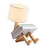 BinOxy Nachttischlampe/Tischlampe Schreibtischlampen Augenschutz Tischlampe Kreative Holz Einfache nordische Kunst Warme Schlafzimmer Nachttischlampen Ideal for Schlafzimmer Schreibtischlampe