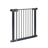 Safety 1st Easy Close, Ausziehbares Schutzgitter, Klemmgitter für die Treppe, Babygitter auch für Hunde Geeignet, 6 Monate - 2 Jahre, Metal Black (metall schwarz)