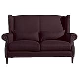 Max Winzer Sofa 2-Sitzer Flora Flachgewebe Burgund