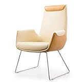 FACAIA Managerial Stühle, Leder Konferenzstuhl Bürostuhl Bogenstuhl Home Computer Stuhl Mode Modern Fixed Staff Chair Langlebiges und stabiles ergonomisches Konzept