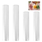 Profi- Folienrollen Vakuumrollen Set 4Rollen vakumiererbeutel 20x300cm & 25x300cm Profi Vakuumbeutel für Vakuumierer & Lebensmittel Vakuumiergerät, BPA-frei, Kochfest und Sous Vide