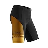Santic Radlerhose Herren mit Sitzpolster Fahrradhose Herren Gepolsterte Radhose Herren Gelb EU XXL