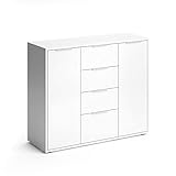 Vicco Sideboard Leon Kommode Schrank Weiß Sonoma Eiche TV Anrichte Highboard