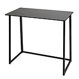 Schreibtisch HWC-K67 faltbar, Konsolentisch Klapptisch Laptoptisch Ablagetisch, 80x45cm, Metall MDF - schwarz