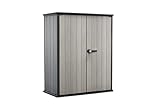 Keter High Store Plus Aufbewahrungsbox, 1400l Fassungsvermögen, Außenmaße B/T/H 140x73,6x170,4cm, Duotech Material, anstreichbar, wasserdicht, wetterfest und pflegeleicht