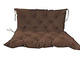 Kissen, ultradickes Gartenbank-Sitzkissen mit Rückenlehne, Sofa-Sitzpolsterbezug, Outdoor-/Indoor-Bankschaukel, wasserdichte Matratze for 2–3-Sitzer (100 x 50 x 50 cm, Marineblau) (Color : Coffee, S