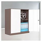 Büroschrank/Aktenschrank Große Aktenschrank Büroablagungsschrank Metallschränke Lagerschränke mit Schlössern 4 Arten braun Vertikale Ablageschränke (Size : 1)