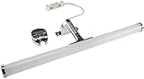 ChiliTec LED Spiegelleuchte 40cm IP44 230V 6Watt 780Lumen Spiegelschrank Leuchte Badezimmer Wand- und Aufbaumontage Beleuchtung für Schrank Spiegel Bad Alu-Optik Warmweiß