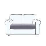 TAOCOCO Sofa Sitzkissenbezug Stretch Kissenbezug 1 Stück Sofakissen Schonbezug Sofasitzbezug für Sofa Sitzkissen Möbelschutz(Hellgrau,2 Sitzer)