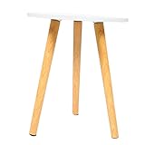 DOITOOL 1-Teiliger Couchtisch Aus Holz Nachttisch Mini-Couchtisch Runder Couchtisch Aus Holz Balkon-Teetisch Runder Akzenttisch Outdoor-Snack-Tisch Balkontische Kreative