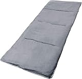 campMax XL Campingbett Feldbettauflage, 190 x 75 cm Martratze für Feldbett Klappbar, Weich und Gut Isolierende Baumwollauflage mit Hochwertiger Polyesterfüllung, Grau