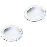 HEMOTON 2 Stück Aluminium-Backformen Lebensmitteltabletts Ofenblech Pizza Stahl Lebensmittel Steak-Tablett Backblech Pfanne Silbernes Aluminium-Backblech