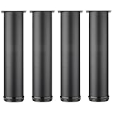 FRYSKY Möbelbeine Verstellbare Metallbeine, Ersatzbeine for Sofa, TV-Schrank, Sofa, Couchtisch, Sideboards, Kleiderschrank, Kommode qinqiwang (Color : Nero, Size : 25cm/10in)