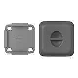 SONGMICS Bodenhalterung für Seitenmarkisen-Pfosten, Metallplatte mit Kunststoff-Deckel, Ausziehfixierung, Bodenplatte, nur für SONGMICS Alu-Seitenmarkisen geeignet, grau GSA004