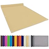 Sonnensegel Sonnenschutz Wetterschutz 1.2x3M Sonnenschutz UV Schutz Wasserabweisend sunprotect Professional Sonnensegel inkl Befestigungsseile Für Garten Balkon Und Terrasse, Creme Farben, 22073