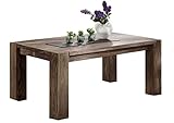 MASSIVMOEBEL24.DE | Nature Grey Esstisch aus Massivholz Mammut #606 | aus Sheeshamholz - Grau, geölt | 200x100x76 cm | Massivholztisch Esszimmertisch Holztisch