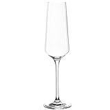 Leonardo Puccini Sekt-Gläser, spülmaschinenfeste Prosecco-Gläser, Kelch mit gezogenem Stiel, Champagner-Gläser Set, 280 ml, 6 Stück (1er Pack)