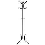 SONGMICS stabil Metall Kleiderständer Garderobenständer Garderobe höhe ca. 176 cm, schwarz, RCR17B