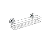 WENKO Turbo-Loc® Gewürzbord - Befestigen ohne bohren, verchromtes Metall, 30 x 9 x 8 cm, Silber glänzend