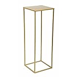 HowHomely Pflanzenhocker Metall Hocker Pflanzen 70cm Golden - Blumenhocker Metall - Blumensäule Pflanzenhocker Hoch - Blumensäule Metall