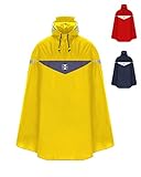 HOCK Premium Fahrrad Regenponcho 'Super Praktiko' mit Lüftung und seitlicher Armöffnung - 100% wasserdichter Fahrradponcho für Herren & Damen (Gelb, XXL)