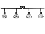 Beliani Moderne Deckenlampe Metall Lampenschirm in Diamantenform schwarz Erma