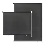 SUBTLETY 180x240cm Senkrechtmarkise Seitenzugrollos ohne Bohren Verdunkelungsrollo Set UV-Schutz Springrollos mit Reflektierende Thermofunktion Außenrollos für Fenster Türen Garten (Anthrazit)
