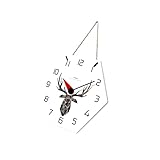 Garneck 1 Stück Weiße Deko-Batterieuhr Mit Hirschkopf-Muster Wanduhr Ultradünne Wanduhr Dekorative Weiße Lanyard-Batterie-Hängeuhr