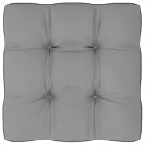BULANED Palettensofa-Kissen, Palettenkissen, Sitzkissen Outdoor, Palettensofa Polster, Palettenmöbel Balkon, Sitzkissen Gartenmöbel, Paletten Sitzkissen, Grau 60x60x10 cm