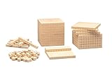 WISSNER® aktiv lernen - Dienes Grundsortiment zum Dezimalrechnen 121 Teile - RE-Wood®