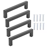 4er-Set Schrankgriffe, Quadratisch, Edelstahl, Für Küchenschränke, Schreibtisch, Schubladengriffe, Klein, Schwarz – Heim-Hardware Für Moderne(12 * 12 * 160)